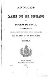 Capa do livro Annaes do Parlamento Brazileiro