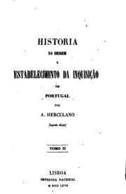 Capa do livro Historia da origem e estabelecimento da Inquisição em Portugal