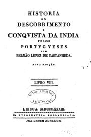 Capa do livro Historia do Descobrimento e Conquista da India pelos Portugueses: 31 ...