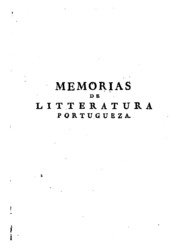 Capa do livro Memorias de litteratura portugueza: publicadas pela Academia real das sciencias de Lisboa ...