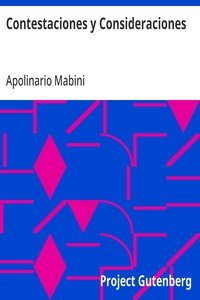 Capa do livro Contestaciones y Consideraciones: Al Pueblo y Congreso Norte-Americanos