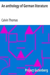 Capa do livro An anthology of German literature