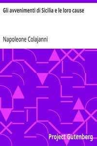 Capa do livro Gli avvenimenti di Sicilia e le loro cause