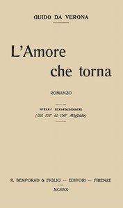 Capa do livro L'amore che torna: romanzo