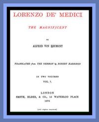 Capa do livro Lorenzo de' Medici, the Magnificent (vol. 1 of 2)
