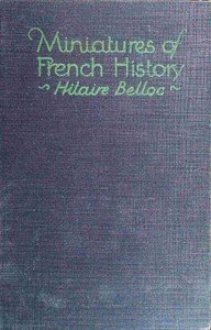 Capa do livro Miniatures of French history